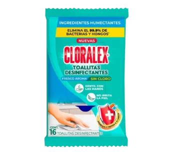 CLORALEX ANTIBACTERIAL 16 TOALLITAS