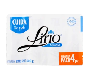 JABON LIRIO NEUTRO 4P 600 G