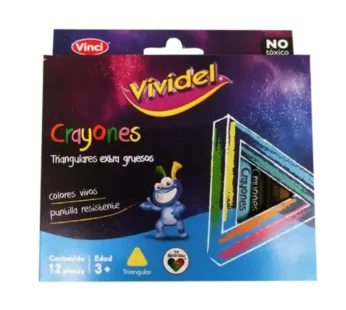 CRAYOLAS VIVIDEL 12PZ GRUESO